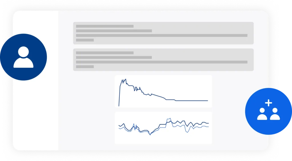 An illustration of collaborative work features in the EthonAI Console software 