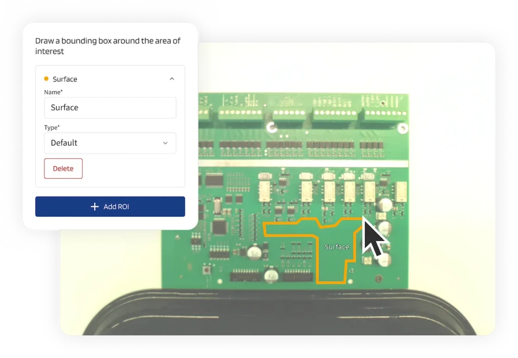 Showing how easy it is to configure an inspection station from the EthonAI Inspector software 